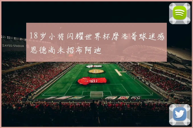 18岁小将闪耀世界杯摩洛哥球迷感恩德尚未招布阿迪